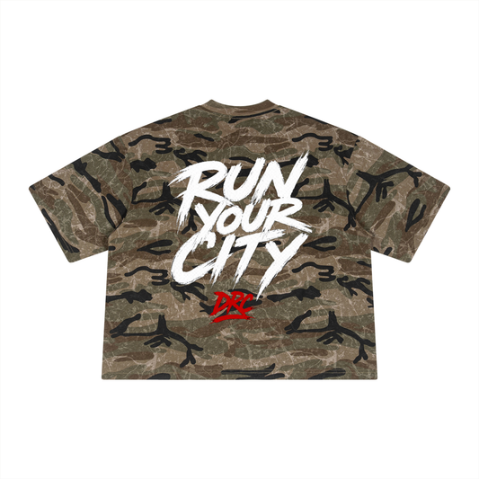 DEMROCKCITY Run Your City Boxy Camo Tee
