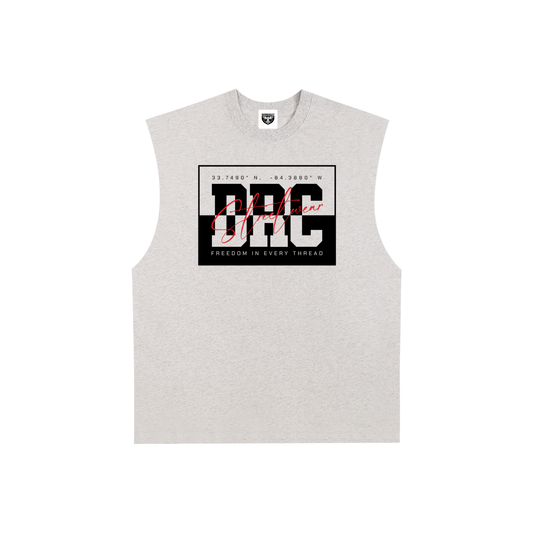 DEMROCKCITY DRC Streetwear Raw Edge Tank – Heather Gray