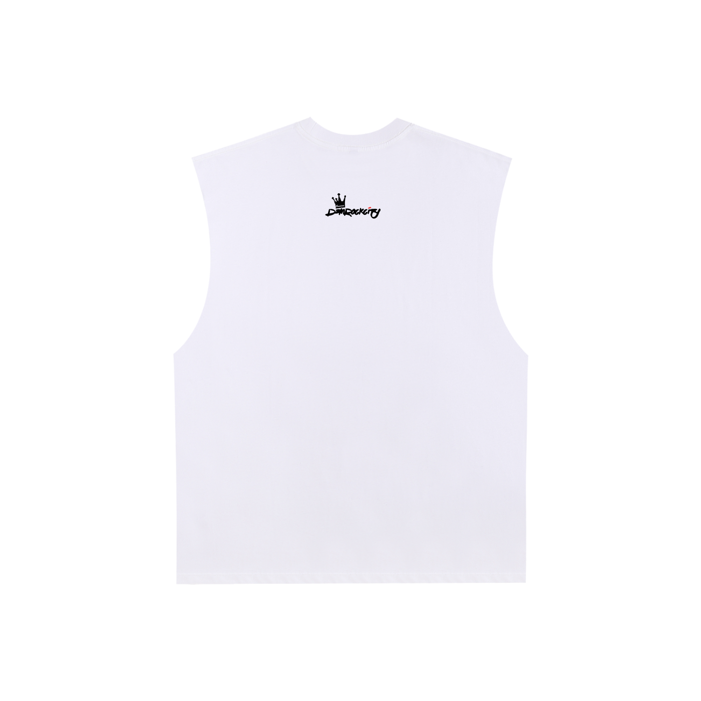 DEMROCKCITY DRC Streetwear Raw Edge Tank – White