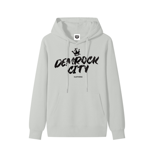 DEMROCKCITY Brush Logo Hoodie – Hemp Ash