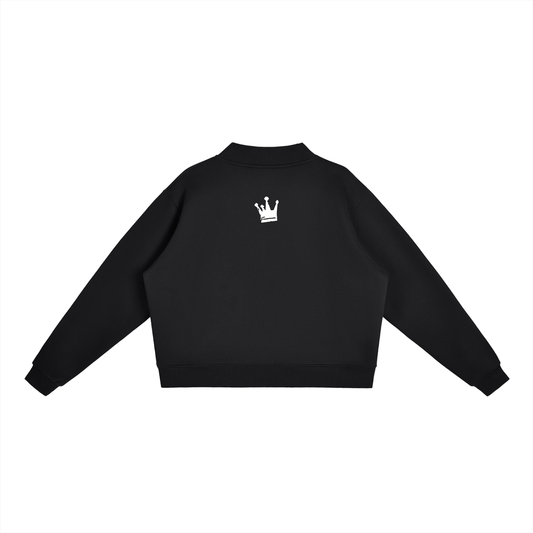 DEMROCKCITY Essential Fleece Mock-Neck Crew – Black