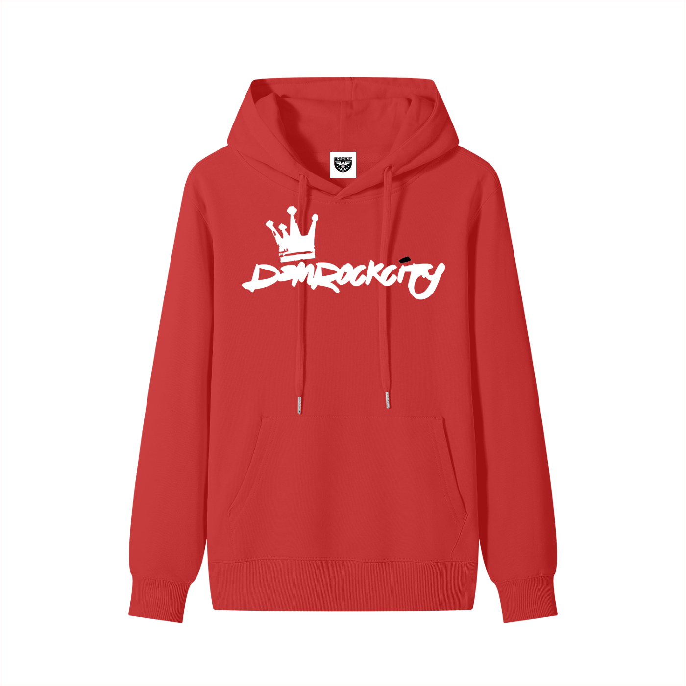 DEMROCKCITY Crown Script Hoodie – Red