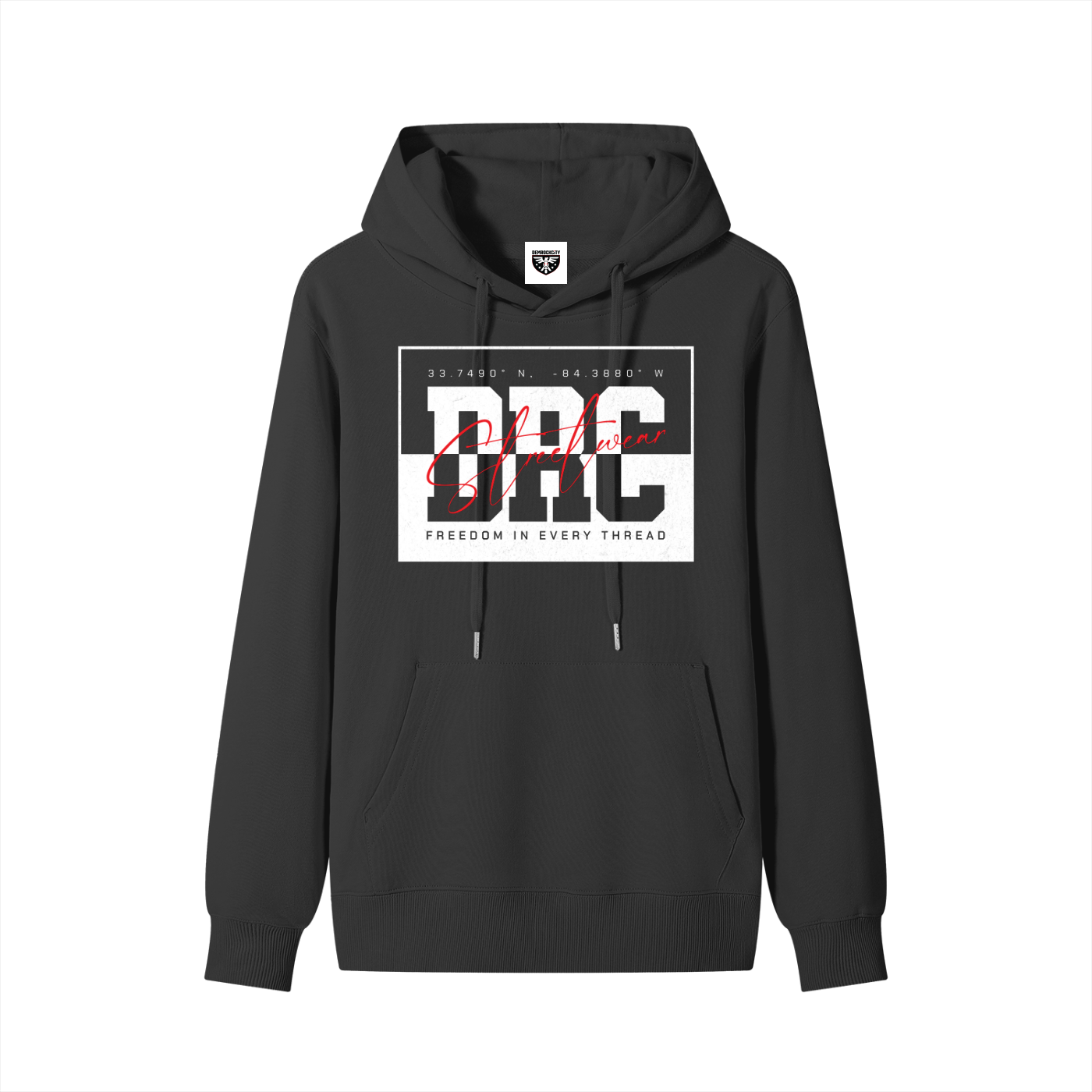 DEMROCKCITY DRC Coordinates Hoodie – Black