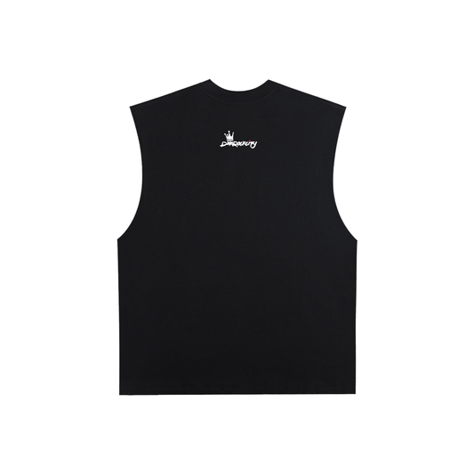 DEMROCKCITY DRC Streetwear Raw Edge Tank – Black
