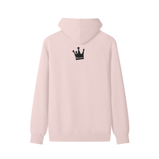 DEMROCKCITY Crown Script Hoodie – Blush Pink