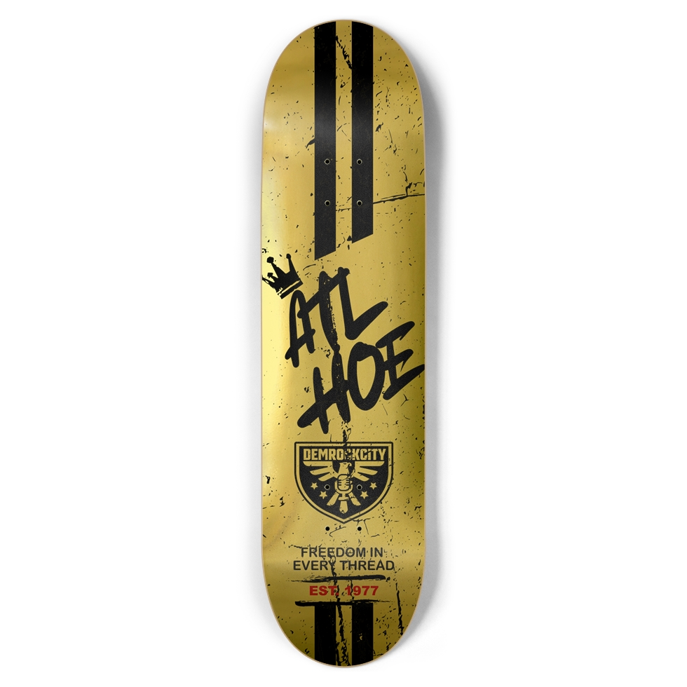 ATL HOE Gold Skate Deck